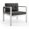 Aluminum Outdoor Patio Armchair with Cushions - Tangkula