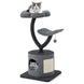 35 Inch Small Cat Tower with Curved Metal - Tangkula