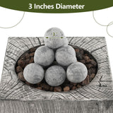 Tangkula Ceramic Fiber Fire Balls Set of 15