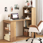 Writing Study Desk with Storage Shelves & CPU Stand - Tangkula