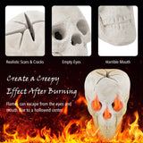 Tangkula Halloween Fire Pit Skull Ceramic