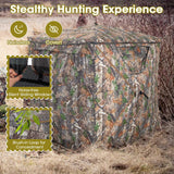 2-3 Person 270 Degree See Through Ground Blind - Tangkula