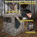 2-3 Person 270 Degree See Through Ground Blind - Tangkula