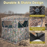 2-3 Person 270 Degree See Through Ground Blind - Tangkula