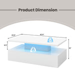  LED Coffee Table - Tangkula
