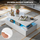  LED Coffee Table - Tangkula