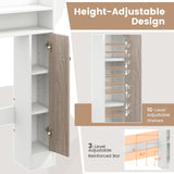 Tangkula Over The Toilet Storage Cabinet, Freestanding Bathroom Space Saver