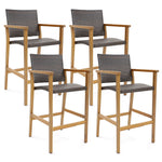 Patio Rattan Bar Stool Set of 2 - Tangkula