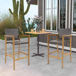 Patio Rattan Bar Stool Set of 2 - Tangkula