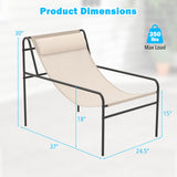 Tangkula Patio Sling Lounge Chair, Modern Sling Accent Chair