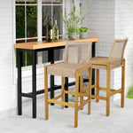 Patio Wood Barstools Set of 2 - Tangkula