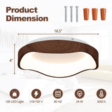 Tangkula Round LED Flush Mount Ceiling Light