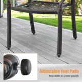 Set of 2 Cast Aluminum Patio Dining Chairs - Tangkula