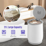 Tangkula Towel Warmer Bucket for Bathroom, 21L Flip-top Lid Towel Warmer Barrel