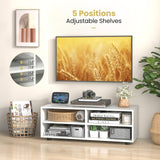 Tangkula White TV Stand for TV up to 40 Inch