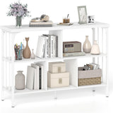 Tangkula 3-Tier Bookshelf|Horizontal Cubby Bookcase