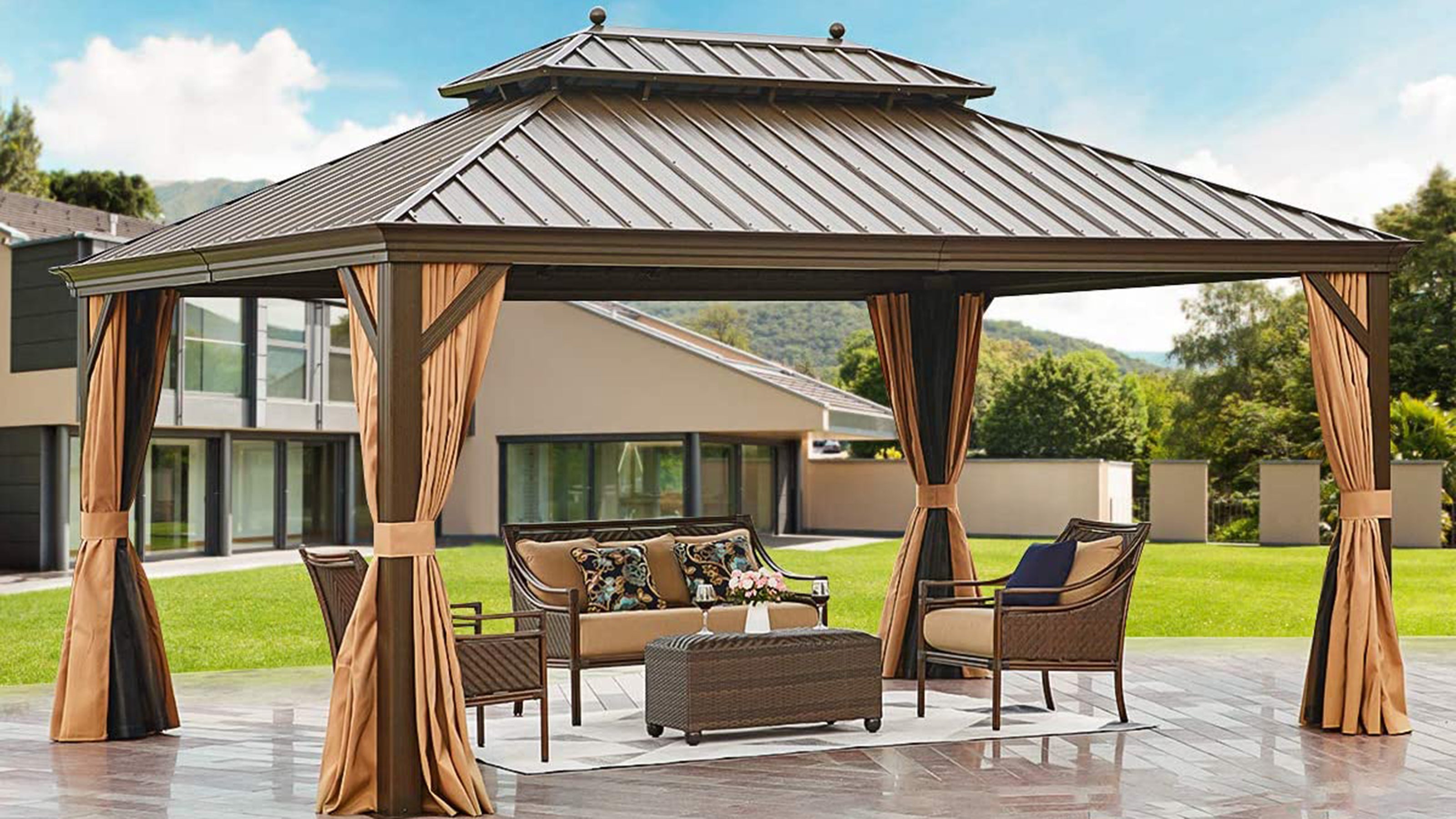Pop-up Canopy Tent | Canopy Top | Outdoor Gazebo- Tangkula