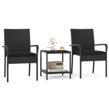 Tangkula 3 Pieces Patio Furniture Set
