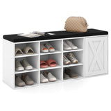 Tangkula Shoe Storage Bench with Padded Cushion