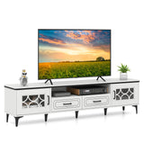 Tangkula Farmhouse TV Stand for TVs up to 80”