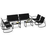 Tangkula 4 Piece Patio Furniture Set for Balcony Poolside Garden
