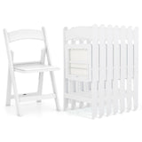 Tangkula Folding Chairs, Outdoor Foldable Patio Chairs with Padded Seats, All-Weather Resin Frame with 1100 LBS Static Load
