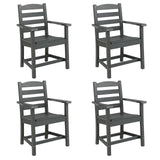 Tangkula Patio Dining Chairs Set HDPE All Weather Outdoor Chair