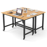 Mobile Computer Desk, Simple Style Rolling Home Office Desk Study Table Writing Desk