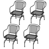 Tangkula Outdoor Rocking Chair Set Patio Rocker Chairs with Steady Rocking Function