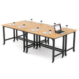 Mobile Computer Desk, Simple Style Rolling Home Office Desk Study Table Writing Desk