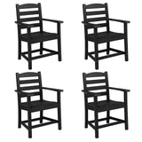 Tangkula Patio Dining Chairs Set HDPE All Weather Outdoor Chair