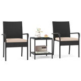 Tangkula 3 Pieces Patio Furniture Set