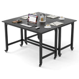 Mobile Computer Desk, Simple Style Rolling Home Office Desk Study Table Writing Desk