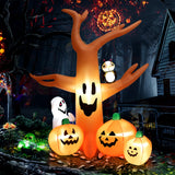 Tangkula 8 FT Halloween Inflatable Dead Tree with Ghost