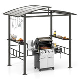Tangkula 8x5 FT Hardtop Grill Gazebo for Patio Garden Lawn Deck