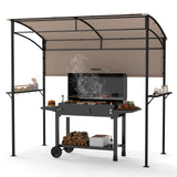 Tangkula 7.8 x 4.4 FT Grill Gazebo for Backyard Deck Garden Lawn