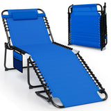 Tangkula Widen Folding Chaise Lounge Chair Set of 2