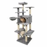 Tangkula 63 Inch Large Cat Tower with Sisal Scratching Posts