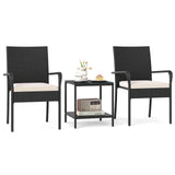 Tangkula 3 Pieces Patio Furniture Set