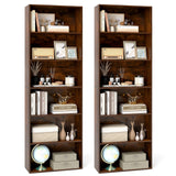 Tangkula 6-Tier Bookcase, 70” Tall Freestanding Bookshelf with 6 Open Shelves
