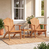 Tangkula Adirondack Chair Set of 2 with Side Table