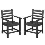 Tangkula Patio Dining Chairs Set HDPE All Weather Outdoor Chair
