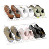 Tangkula 2 Pack Wall Mounted Shoe Rack with Heightened Edge & Strong Brackets