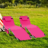 Tangkula Tanning Chair, Outdoor Folding Beach Lounge Chair with Face Hole
