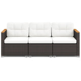 Tangkula 3 Seat Patio Couch Sofa with Thick Cushion for Porch