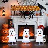Tangkula Set of 3 Lighted Halloween Decorations Outdoor/Indoor