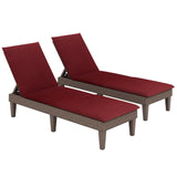 Tangkula Patio Lounge Chair with Cushion, Rattan Textured Chaise Lounger for Poolside, Backyard, Porch