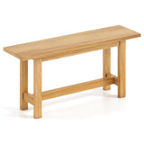 Tangkula Outdoor Teak Wood Bench