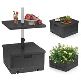 Tangkula 3-in-1 Patio Umbrella Base 175 LBS Moveable Umbrella Stand