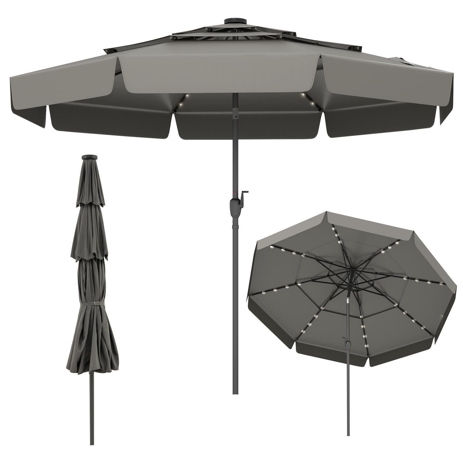 black scalloped patio umbrella BELLRINO DECRO / White Edge Replacement Edge Canopy for 9ft 8 Ribs (Canopy Only) C004-8BW-BLACK : Patio, Lawn & Garden quality and designer Phoebe Scallop-Edge Patio Umbrella, Sunbrella
